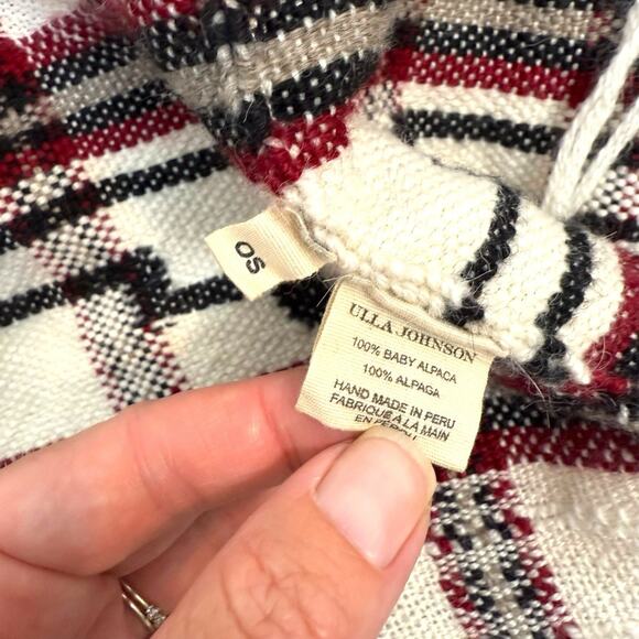 Ulla Johnson Sweater Womens O/S Sacha Ethic Tribal Print Baby Alpaca Wrap Kimono - Picture 10 of 11